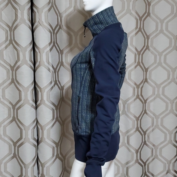 Lulu running jacket navy and green - Picture 5 of 6